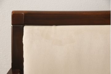 ビンテージ　モリシゲ(MORISHIGE/森繁)　艶やかな木肌で高級感ただようラウンジチェア(座敷椅子、イス、1人掛けソファ)(R-056766)