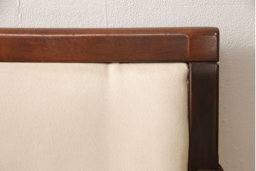 ビンテージ　モリシゲ(MORISHIGE/森繁)　艶やかな木肌で高級感ただようラウンジチェア(座敷椅子、イス、1人掛けソファ)(R-056767)