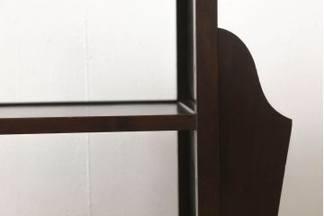 中古　松本民芸家具　収納力たっぷり!サイドテーブルにも便利なマガジンラック(飾り台、マガジン卓、ラック、棚)(R-056769)