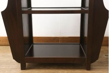 中古　松本民芸家具　収納力たっぷり!サイドテーブルにも便利なマガジンラック(飾り台、マガジン卓、ラック、棚)(R-056769)