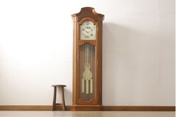 中古　美品　ドイツ　ヘルムレ　分銅式　振り子付き　細やかな装飾が光る!クラシカルな空間を演出するホールクロック(振り子時計、ディスプレイ)(R-056772)