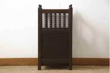 ビンテージ　松本民芸家具　クラシカルなろくろ飾り付きの傘立て(カサ立て、スタンド、ヴィンテージ)(R-056777)