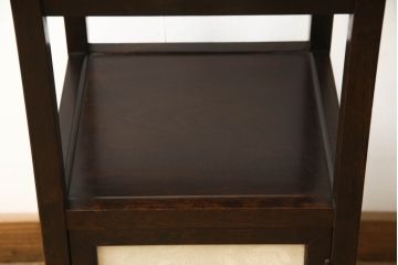 中古　美品　松本民芸家具　上品な和の趣き漂うA型電話台(花台、サイドテーブル、飾り台、収納棚)(定価約9万円)(R-056778)