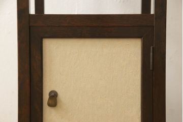 中古　美品　松本民芸家具　上品な和の趣き漂うA型電話台(花台、サイドテーブル、飾り台、収納棚)(定価約9万円)(R-056778)