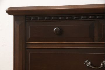 ビンテージ　モリシゲ(MORISHIGE/森繁)　ヨーロピアンなデザインがステキなサイドチェスト(サイドキャビネット、チェスト、引き出し、ヴィンテージ)(R-056779)