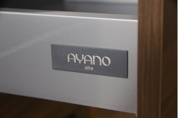展示品　中古　美品　AC アヤノ(AC AYANO/綾野製作所)　ウォールナット材　モダンなキッチンキャビネット(カウンターテーブル、収納棚、食器棚、チェスト)(定価約40万円)(R-056792)