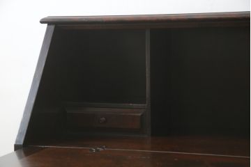 中古　希少　北海道民芸家具　重厚感たっぷりのクラシカルなライティングビューロー(デスク、在宅ワーク、両袖机)(R-056795)