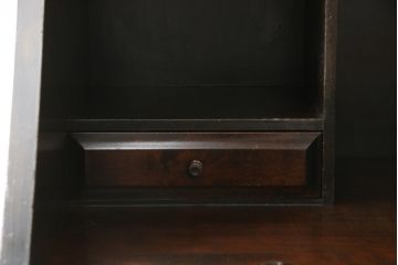 中古　希少　北海道民芸家具　重厚感たっぷりのクラシカルなライティングビューロー(デスク、在宅ワーク、両袖机)(R-056795)