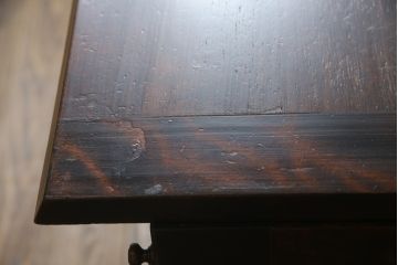 中古　希少　北海道民芸家具　重厚感たっぷりのクラシカルなライティングビューロー(デスク、在宅ワーク、両袖机)(R-056795)