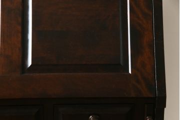 中古　希少　北海道民芸家具　重厚感たっぷりのクラシカルなライティングビューロー(デスク、在宅ワーク、両袖机)(R-056795)
