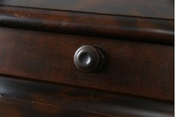 中古　希少　北海道民芸家具　重厚感たっぷりのクラシカルなライティングビューロー(デスク、在宅ワーク、両袖机)(R-056795)