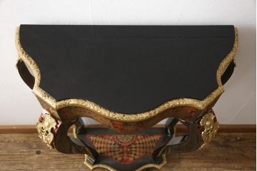 中古　美品　六本木アピス取扱 イタリア　Le ore(レ・オレ)　チャイム付き　振り子時計・コンソールテーブルセット(クロック&コンソール、ディスプレイ)(定価約250万円)(R-056799)