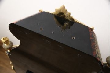 中古　美品　六本木アピス取扱 イタリア　Le ore(レ・オレ)　チャイム付き　振り子時計・コンソールテーブルセット(クロック&コンソール、ディスプレイ)(定価約250万円)(R-056799)
