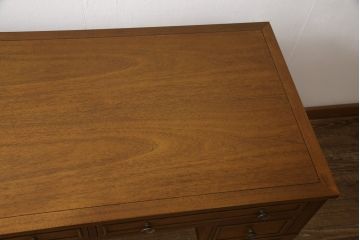 中古　美品　DREXEL HERITAGE(ドレクセルヘリテイジ)　Triune(トライユン)　モダンクラシックなデザインがステキなニーホールデスク(両袖デスク、机、ワークデスク、在宅用、在宅ワーク)(定価約41万円)(R-056800)