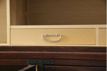 中古　民芸家具　脚か台輪を取り付けてリメイク!シックな和風ローボード(サイドボード、テレビ台、テレビボード)(R-056825)