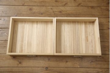 中古　民芸家具　脚か台輪を取り付けてリメイク!シックな和風ローボード(サイドボード、テレビ台、テレビボード)(R-056825)