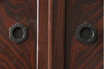 中古　民芸家具　脚か台輪を取り付けてリメイク!シックな和風ローボード(サイドボード、テレビ台、テレビボード)(R-056825)