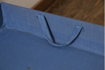和製ビンテージ　ブルーカラーがお洒落な雰囲気を高める舟トランク(センターテーブル、ヴィンテージ)(R-056855)