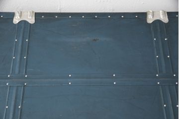 和製ビンテージ　ブルーカラーがお洒落な雰囲気を高める舟トランク(センターテーブル、ヴィンテージ)(R-056855)