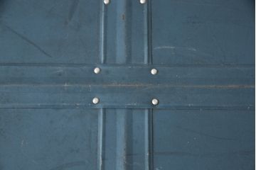 和製ビンテージ　ブルーカラーがお洒落な雰囲気を高める舟トランク(センターテーブル、ヴィンテージ)(R-056855)