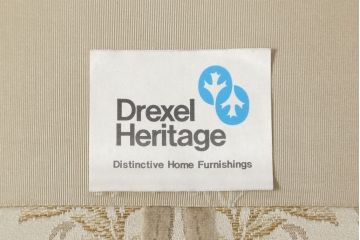 中古　美品　DREXEL HERITAGE(ドレクセルヘリテイジ)　エレガントなファブリックが美しい3人掛けソファ(三人掛けソファ、3P)(R-056857)