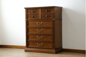 中古　美品　DREXEL HERITAGE(ドレクセルヘリテイジ)　FRANCESCA(フランチェスカ)シリーズ　優美なデザインのチェスト(引き出し)(定価約84万円)(R-056862)