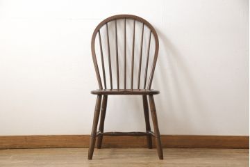 中古　美品　松本民芸家具　クラシックなデザインの#72リーチ型チェア(ダイニングチェア、椅子、板座チェア)(R-056864)