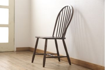 中古　美品　松本民芸家具　クラシックなデザインの#72リーチ型チェア(ダイニングチェア、椅子、板座チェア)(R-056864)