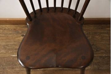 中古　美品　松本民芸家具　クラシックなデザインの#72リーチ型チェア(ダイニングチェア、椅子、板座チェア)(R-056864)