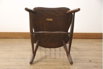中古　美品　松本民芸家具　クラシックなデザインの#72リーチ型チェア(ダイニングチェア、椅子、板座チェア)(R-056864)