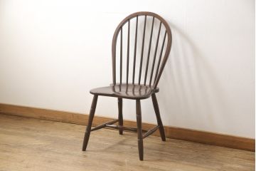 中古　美品　松本民芸家具　クラシックなデザインの#72リーチ型チェア(ダイニングチェア、椅子、板座チェア)(R-056865)