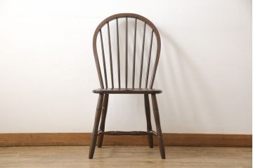 中古　美品　松本民芸家具　クラシックなデザインの#72リーチ型チェア(ダイニングチェア、椅子、板座チェア)(R-056865)
