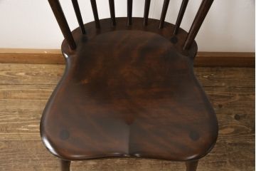中古　美品　松本民芸家具　クラシックなデザインの#72リーチ型チェア(ダイニングチェア、椅子、板座チェア)(R-056865)
