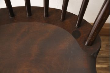 中古　美品　松本民芸家具　クラシックなデザインの#72リーチ型チェア(ダイニングチェア、椅子、板座チェア)(R-056865)