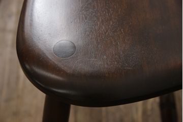 中古　美品　松本民芸家具　クラシックなデザインの#72リーチ型チェア(ダイニングチェア、椅子、板座チェア)(R-056865)