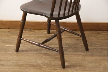 中古　美品　松本民芸家具　クラシックなデザインの#72リーチ型チェア(ダイニングチェア、椅子、板座チェア)(R-056865)