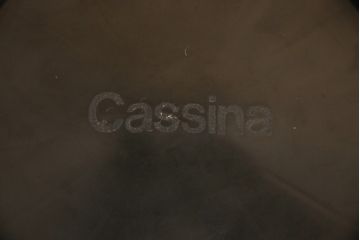 中古　Cassina(カッシーナ)　412　CAB(キャブ)　MARIO BELLINI(マリオベリーニ)　チャイナレッドカラー　空間のアクセントになるアームレスチェア(ダイニングチェア)(定価約21万円)(R-056898)