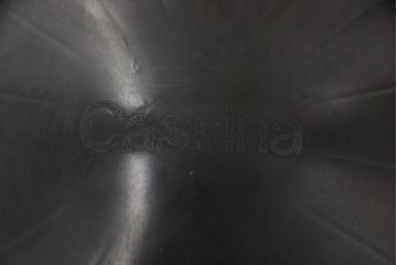 中古　Cassina(カッシーナ)　412　CAB(キャブ)　MARIO BELLINI(マリオベリーニ)　チャイナレッドカラー　空間のアクセントになるアームレスチェア(ダイニングチェア)(定価約21万円)(R-056899)