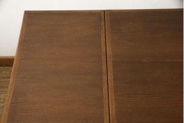 ハンガリービンテージ　オーク材製　シンプルでナチュラルなドローリーフテーブル(ダイニングテーブル、エクステンションテーブル、ヴィンテージ)(R-056903)