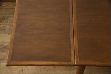 ハンガリービンテージ　オーク材製　シンプルでナチュラルなドローリーフテーブル(ダイニングテーブル、エクステンションテーブル、ヴィンテージ)(R-056903)
