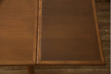 ハンガリービンテージ　オーク材製　シンプルでナチュラルなドローリーフテーブル(ダイニングテーブル、エクステンションテーブル、ヴィンテージ)(R-056903)