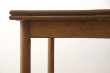 ハンガリービンテージ　オーク材製　シンプルでナチュラルなドローリーフテーブル(ダイニングテーブル、エクステンションテーブル、ヴィンテージ)(R-056903)