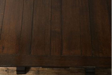 イギリスアンティーク　オーク材製　クラシックで重厚な雰囲気漂うドローリーフテーブル(ダイニングテーブル、エクステンションテーブル)(R-056904)