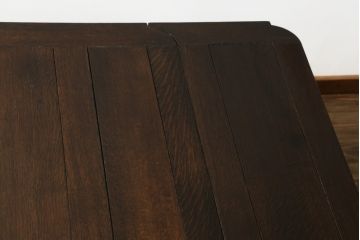イギリスアンティーク　オーク材製　クラシックで重厚な雰囲気漂うドローリーフテーブル(ダイニングテーブル、エクステンションテーブル)(R-056904)