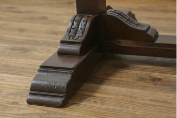 イギリスアンティーク　オーク材製　クラシックで重厚な雰囲気漂うドローリーフテーブル(ダイニングテーブル、エクステンションテーブル)(R-056904)