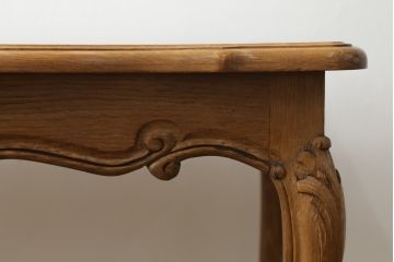 フランスビンテージ　ロココスタイル　おしゃれなパーケット天板のセンターテーブル(ローテーブル、リビングテーブル、ソファテーブル、ヴィンテージ)(R-056907)