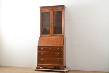 中古　美品　DREXEL HERITAGE(ドレクセルヘリテイジ)　意外とレア!　マホガニー材製ビューローブックケース(デスク、机、本棚、本箱、収納棚、在宅用、在宅ワーク)(R-056908)
