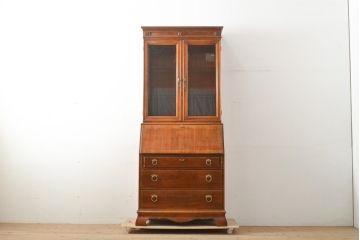 中古　美品　DREXEL HERITAGE(ドレクセルヘリテイジ)　意外とレア!　マホガニー材製ビューローブックケース(デスク、机、本棚、本箱、収納棚、在宅用、在宅ワーク)(R-056908)