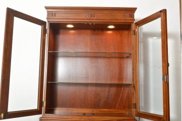 中古　美品　DREXEL HERITAGE(ドレクセルヘリテイジ)　意外とレア!　マホガニー材製ビューローブックケース(デスク、机、本棚、本箱、収納棚、在宅用、在宅ワーク)(R-056908)