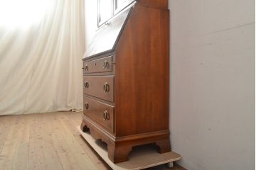 中古　美品　DREXEL HERITAGE(ドレクセルヘリテイジ)　意外とレア!　マホガニー材製ビューローブックケース(デスク、机、本棚、本箱、収納棚、在宅用、在宅ワーク)(R-056908)